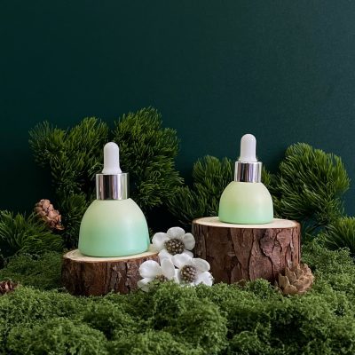 Chai serum thủy tinh xanh ombre với dung tích 5 & 15ml tiện lợi
