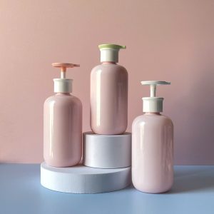 chai pet hong voi nhan dep xanh 500ml 6