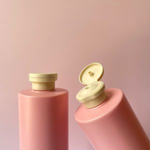 Chai nhựa HDPE vai ngang đáy bầu nắp bật nâu nhám