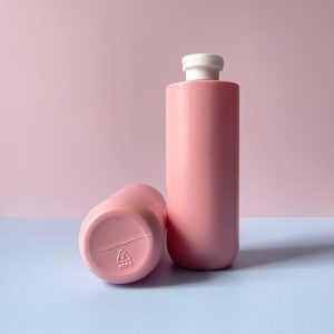 Chai nhựa HDPE vai ngang đáy bầu nắp bật trắng